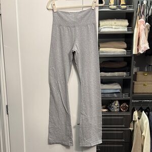 Brandy Melville Light Gray Flared High-Waist Leggings